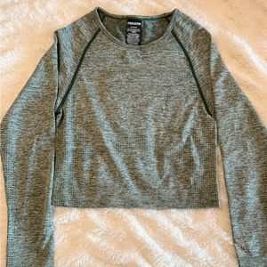 Pink brand Green Workout Top!